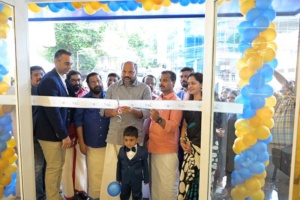 Inaguration ribon Rajeev Minister